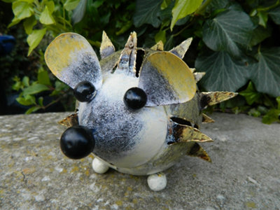 Metal Standing Hedgehog Animal Tea Light Candle Holder from B&Q