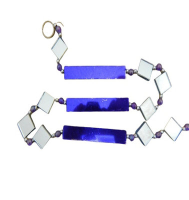 B&Q Set Of 3 Mirror Suncatchers/ Colourful Garden Suncatchers - Purple