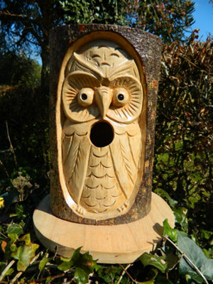 Wooden Bird House Nesting BoxOwl Design from B&Q
