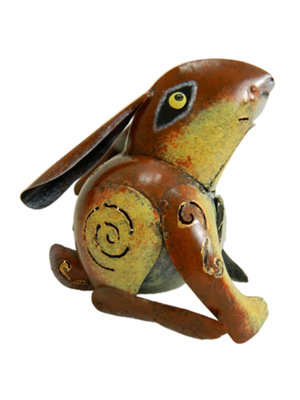 Metal Standing Hare Animal Tea Light Candle Holder from B&Q