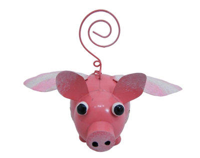 Metal Flying Pig Animal Tea Light Candle Holder from B&Q