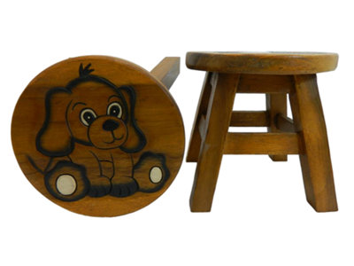Children's Wooden StoolPuppy Step Stool from B&Q