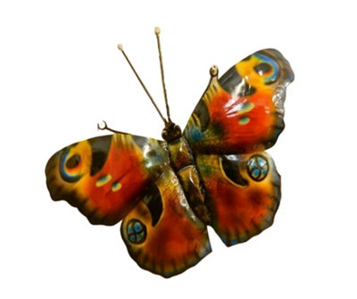 Metal Peacock Butterfly Wall Art from B&Q