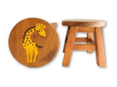 Children's Wooden StoolGiraffe Step Stool from B&Q