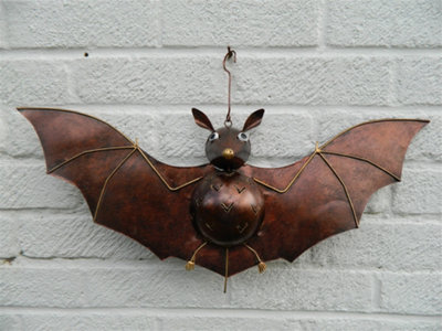 Metal Hanging Bat Tea Light Candle HolderBronze from B&Q
