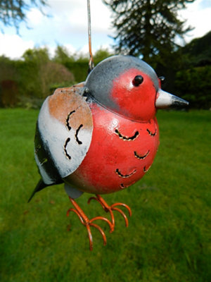 Metal Hanging Bird Chaffinch Tea Light Candle Holder from B&Q