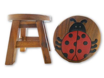 Children's Wooden StoolLadybird Ladybug from B&Q