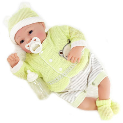Bibi Doll Realistic Reborn Baby Doll Boy 20" Bibi Doll Silicone Handmade Dummy Accessories from B&Q