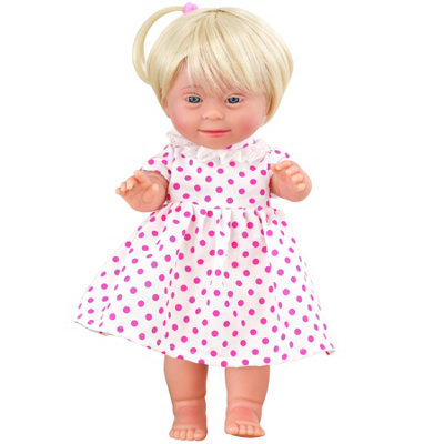 BiBi Doll Bibi Realistic Baby Doll Girl Down Syndrome Vinyl Blonde 14 Inches Toy from B&Q