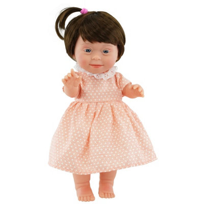 Bibi Doll Realistic Baby Doll With Down Syndrome Vinyl Brunette Girl Doll 14" Bibi Doll from B&Q