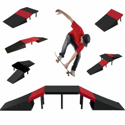 Geezy Multi Combo Skate Ramp Set 6 In 1 For Kids Scooter Skateboard Bmx Bikes Rc Cars from B&Q