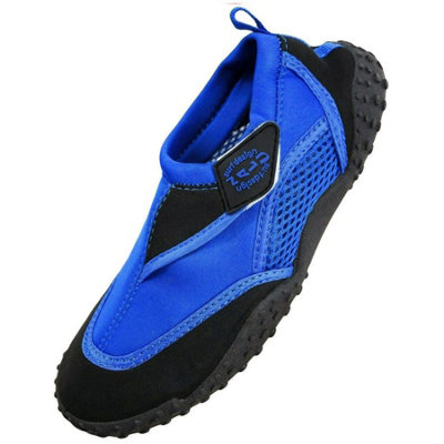 B&Q -  Water Shoes Beach Surf Aqua Boy Girl Unisex Wet-Suit Boots Black/blue