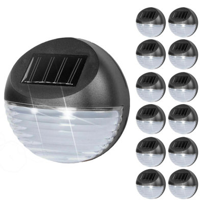 Geezy Solar Powered Fence Lights Wall Mounted Patio Garden Outdoor Led Pack Of 12 from B&Q