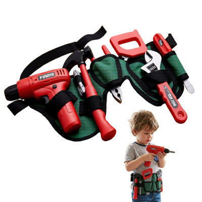 The Magic Toy Shop Kids Tool Kit Toy For Construction Role Play Set With Drill & Belt Diy Builder from B&Q