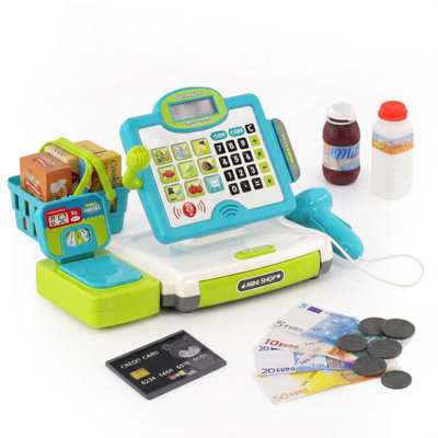 The Magic Toy Shop Kids Toy Cash Register With Scanner Play Food Supermarket Till Role Play Shop from B&Q