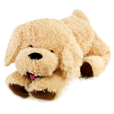 The Magic Toy Shop Giant Puppy Dog Soft Toy 70Cm Large Lying Plush Stuffed Animal Big Cuddly Gift from B&Q