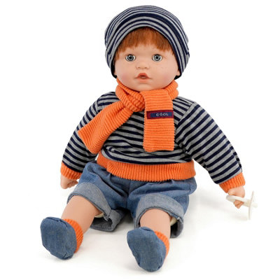 BiBi Doll Bibi Realistic Sleeping Baby Doll Boy 18 Inches Ginger Freckles Soft Body Sounds Toy from B&Q