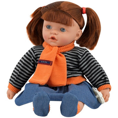 Bibi Doll Lifelike Sleeping Soft Body Ginger Doll Baby Girl Dummy & Sounds 18" Bibi Doll from B&Q