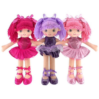 Bibi Doll 16" Baby Doll Ballerina Rag Doll Soft Plush Toy Nursery Room First Toy from B&Q