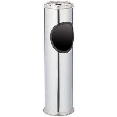 B&Q -  Free Standing Outdoor Ashtray Cigarette Bin Stainless Steel Garden Ash Tray