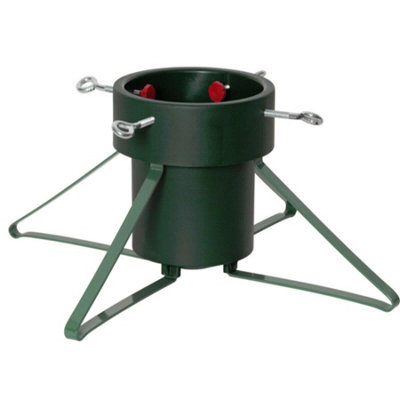 B&Q -  Christmas Xmas Tree Stand Metal Frame Strong Plastic Holder Green Adjustable 5 To 11 Cm