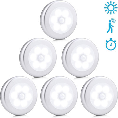 The Glowhouse 6 Pack Motion Sensor LightsCordless Battery Powered Automatic Night Light With 3M Adhesive Pads from B&Q
