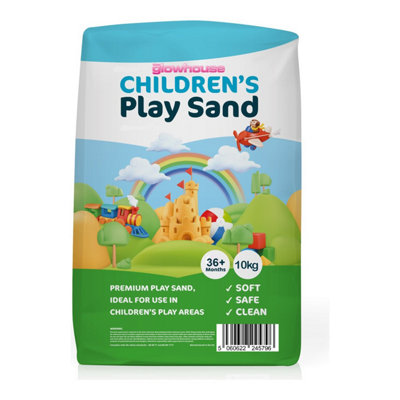 The Glowhouse Childrens Play Sand For Soft Play Kids Non Toxic Play SandSand Bags For Sand Pit And Other Play Areas (Medium) from B&Q