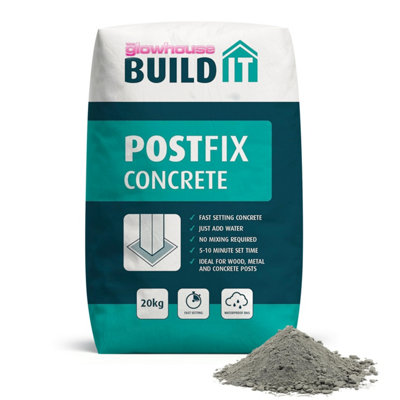 The Glowhouse 20Kg Postfix Concrete Fast Setting Strong Hold.  Easy To Use Post Fix Concrete Ready To Use from B&Q