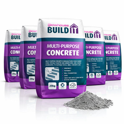 The Glowhouse Multi-Purpose Concrete 100Kg Ready MixedJust Add WaterSuitable For All Concrete JobsDrivewaysPathsWallsSteps And More from B&Q