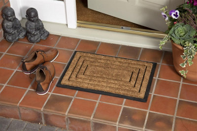 Mud Stopper Chadderton Doormat Rubber Mat Non-Slip 40 X 60 CmSmall Rectangles from B&Q