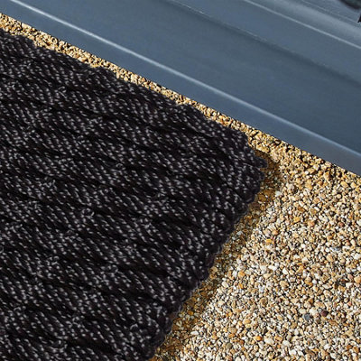 B&Q -  Didsbury Braided 55X100Cm Charcoal Polypropelyne Mat
