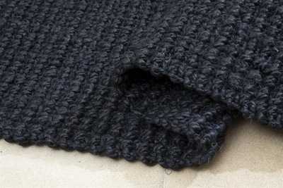 Naturelle Whitefield 45X150cm Boucle Woven Jute Runner Black