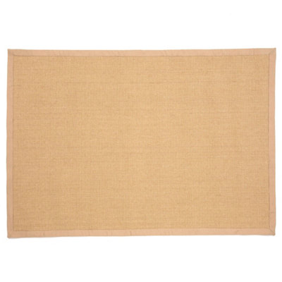 B&Q Swinton Sisal Jute 200X290cm Colour Boucle Rug Beige