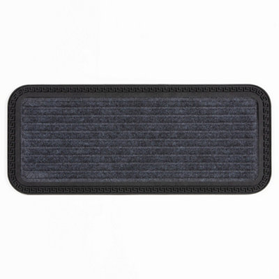 Millbrook Doormat - Embossed Stripe - 25 x 60cm - Grey - Image 3
