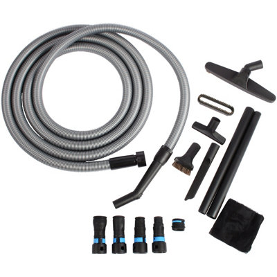 B&Q -  95281 Quick Click 6M Home Shop Vacuum Hose With Power Tool Adaptors And Cleaning Accessories