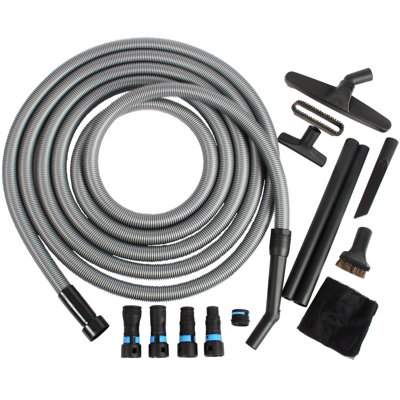 B&Q -  95292 Quick Click 9M Home Shop Vacuum Hose With Power Tool Adaptors And Cleaning Accessories
