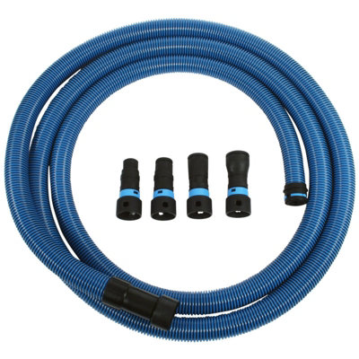 Cen-Tec Systems 95193 Quick Click 5M Antistatic Conical Vacuum Hose With Four Piece Power Tool Adaptor Set from B&Q
