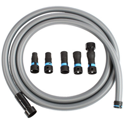 B&Q -  94720 Quick Click 6M Hose For Home And Shop Vacuums With Five Piece Power Tool Adaptor Set