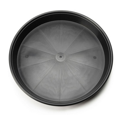 Earlygrow 45Cm Round Plastic Plant Pot SaucerPack Of 2Black from B&Q