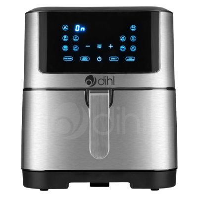 Dihl 8L Air Fryer Steel Led Rapid Healthy Cooker Oven Low Fat Free Food