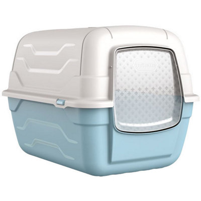 Cat Centre.Direct Cat Centre Cat Blue Large Hooded Litter TrayEnclosed Box from B&Q