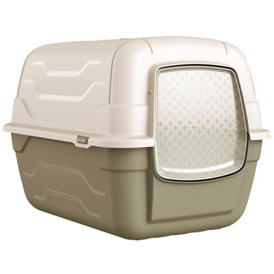 Cat Centre.Direct Cat Centre Cat Grey Large Hooded Litter TrayEnclosed Box from B&Q