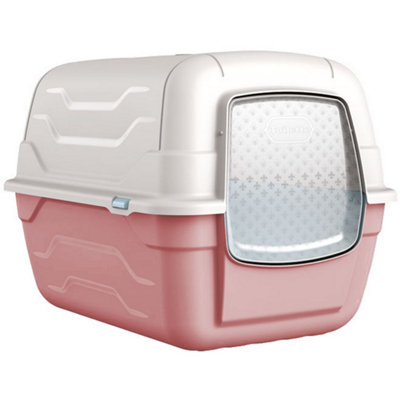 Cat Centre.Direct Cat Centre Cat Pink Large Hooded Litter TrayEnclosed Box from B&Q