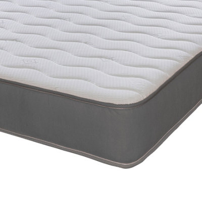 Extreme Comfort Ltd Cooltouch Essentials Wave 18Cm Deep Border Quilted Hybrid Spring Mattress Double Grey