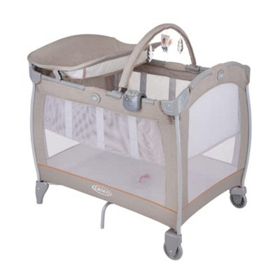 Graco Contour Electra Travel Cot With BassinetLightweight MusicVibrationNightlightCompact Fold And Carrybag. Suitable from B&Q