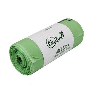 50L Bioliner Compostable Swing Bin Caddy Liners1 Roll from B&Q