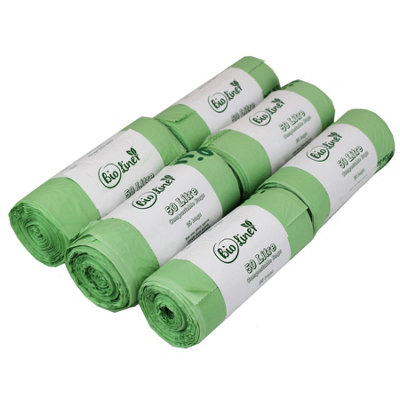 50L Bioliner Compostable Swing Bin Caddy Liners6 Rolls from B&Q