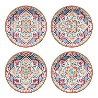 Purely Home Rio Corte Melamine Dinner PlatesSet Of 4 from B&Q