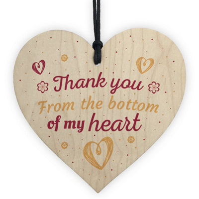 Red Ocean Thank You Gift For Teacher Midwife Nurse Assistant Family Friendship Handmade Handmade Wooden Heart from B&Q