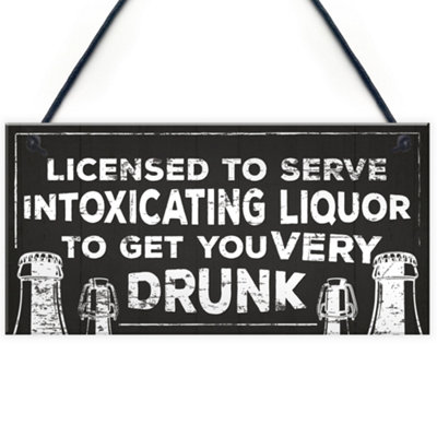 Red Ocean Man Cave Sign Pub Home Bar Licensee Plaque Shed Bbq Garden Sign Gift For Men from B&Q